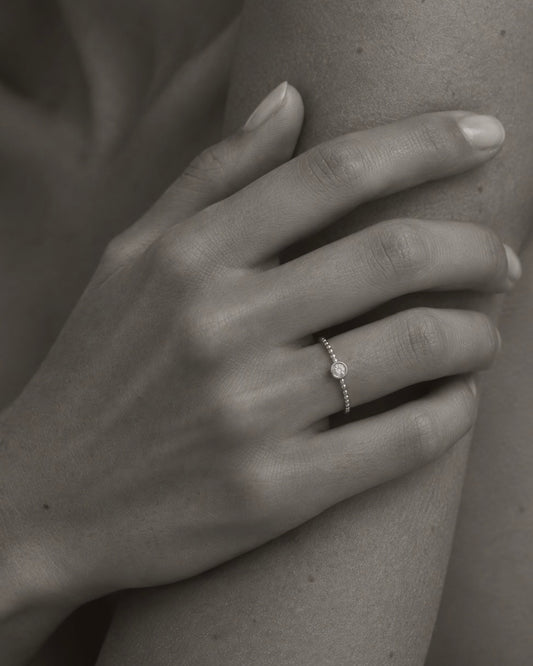 Beaded solo ring