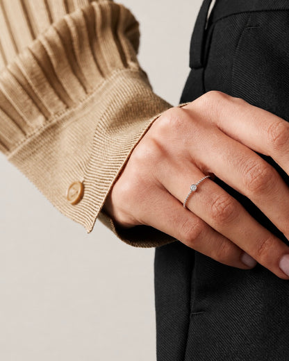 Beaded solo ring